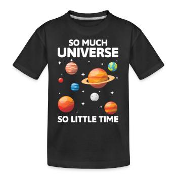 Astronomie Raumfahrt Stern - Kinder Premium Bio T-Shirt - Schwarz - Vorne
