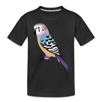 Budgie Bird Cockatiel Bird Propriétaire - T-shirt bio Premium Enfant - noir - Devant
