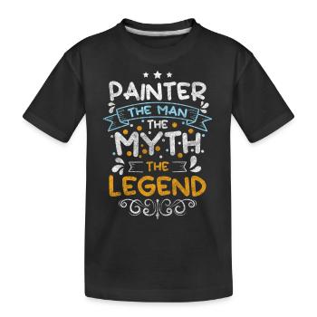 Lackierer Malen Leinwand Malermeister - Kinder Premium Bio T-Shirt - Schwarz - Vorne