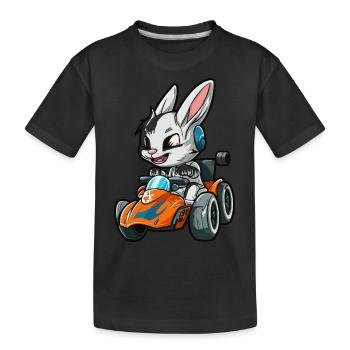 Course de lapins - T-shirt bio Premium Enfant - noir - Devant