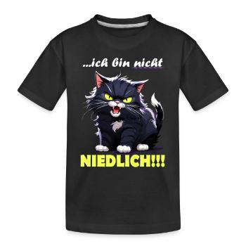 Ich bin nicht NIEDLICH - Kinder Premium Bio T-Shirt - Schwarz - Vorne