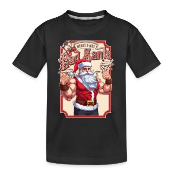 Mauvais Père Noël Père Noël Père Noël Méchant Père Noël - T-shirt bio Premium Enfant - noir - Devant