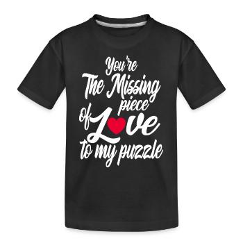 Valentinstag 2024 Lustige Zitate Lovers Day Geschenk - Kinder Premium Bio T-Shirt - Schwarz - Vorne