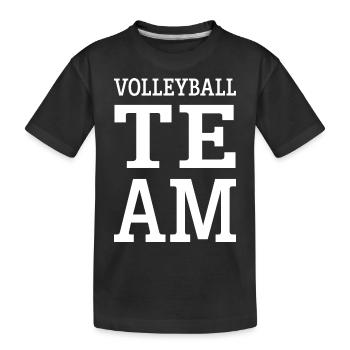 Équipe de volley-ball - T-shirt bio Premium Enfant - noir - Devant