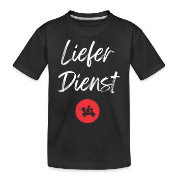 Roller Auslieferungsfahrer Essen Lieferung - Kinder Premium Bio T-Shirt - Schwarz - Vorne