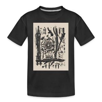 easy art - Kinder Premium Bio T-Shirt - Schwarz - Vorne