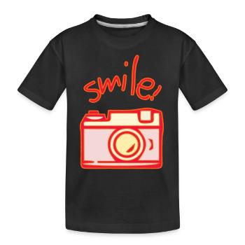 Kamera - Kinder Premium Bio T-Shirt - Schwarz - Vorne