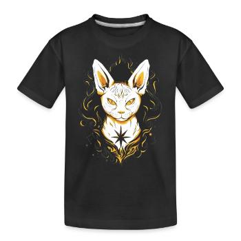 Katze Katzen - Kinder Premium Bio T-Shirt - Schwarz - Vorne