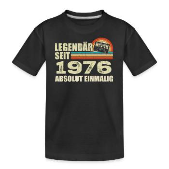 Legendary since 1976 - absolutely unique - Kids' Premium Organic T-Shirt - black - Front