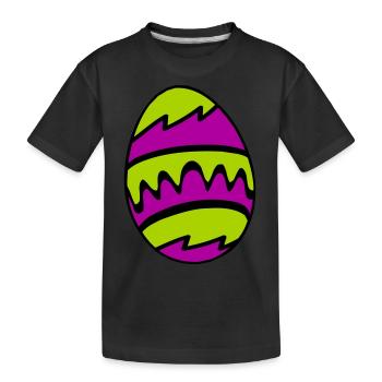 Œuf de Pâques - T-shirt bio Premium Enfant - noir - Devant