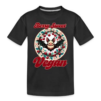 Berry Sweet Vegan - Kids' Premium Organic T-Shirt - black - Front