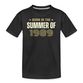 Jahrgang 1989 Jahrgang 1989 Geburtstagsgeschenk - Kinder Premium Bio T-Shirt - Schwarz - Vorne