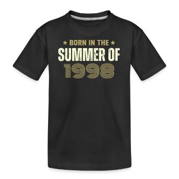 Jahrgang 1998 Jahrgang 1998 Geburtstagsgeschenk - Kinder Premium Bio T-Shirt - Schwarz - Vorne
