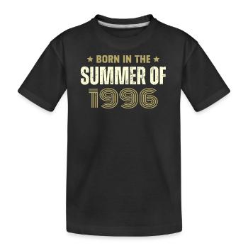 Jahrgang 1996 Jahrgang 1996 Geburtstagsgeschenk - Kinder Premium Bio T-Shirt - Schwarz - Vorne