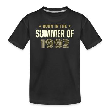 Jahrgang 1992 Jahrgang 1992 Geburtstagsgeschenk - Kinder Premium Bio T-Shirt - Schwarz - Vorne