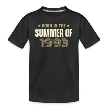 Jahrgang 1993 Jahrgang 1993 Geburtstagsgeschenk - Kinder Premium Bio T-Shirt - Schwarz - Vorne