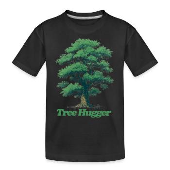 Étreinte d’arbre - T-shirt bio Premium Enfant - noir - Devant