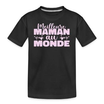 Die beste Mutter der Welt zum Muttertag - Kinder Premium Bio T-Shirt - Schwarz - Vorne