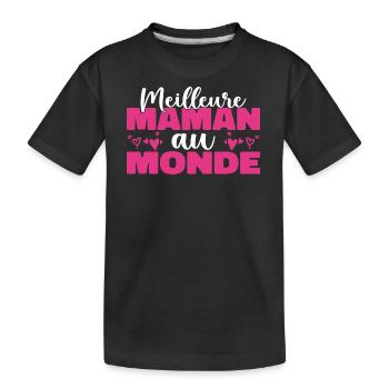 Die beste Mutter der Welt zum Muttertag - Kinder Premium Bio T-Shirt - Schwarz - Vorne