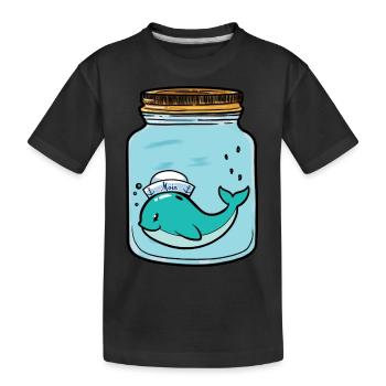 Baleine, Poisson, Poisson, Aquarium, Zoologie, Zoo, Animaux - T-shirt bio Premium Enfant - noir - Devant