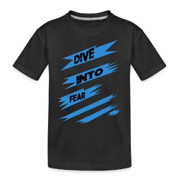 Citation d’audace geek résilient courage face aux peurs - T-shirt bio Premium Enfant - noir - Devant