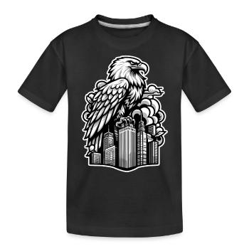Illustration de contour d’aigle - T-shirt bio Premium Enfant - noir - Devant