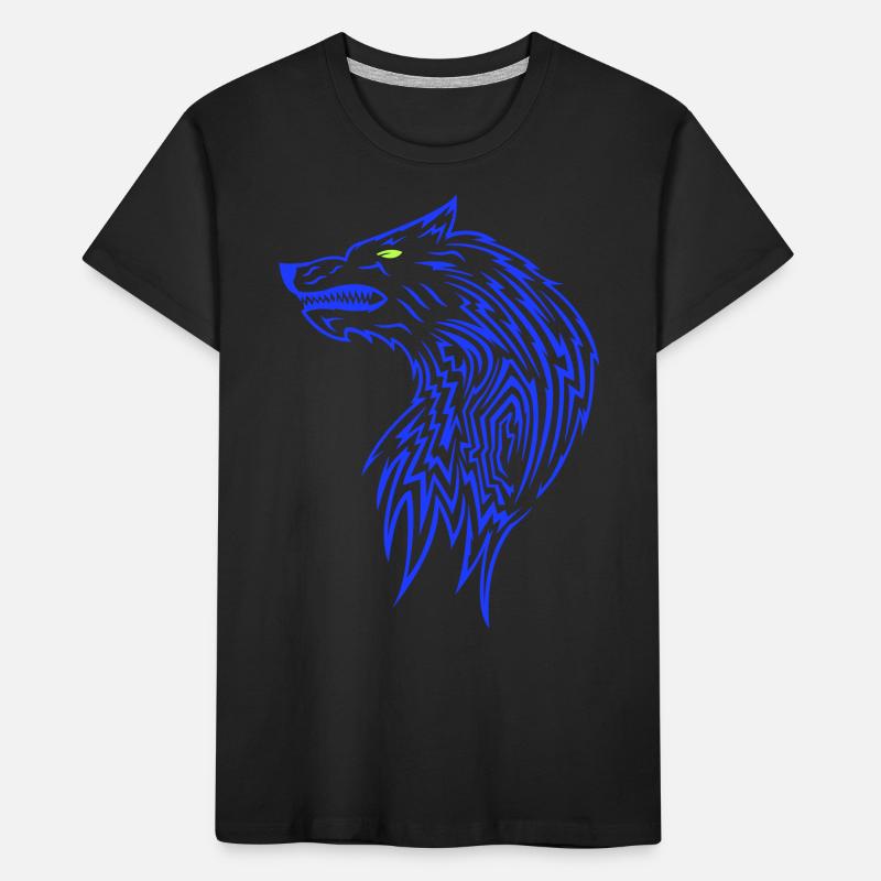 Wolf Pattern Kids' Premium Organic T-Shirt