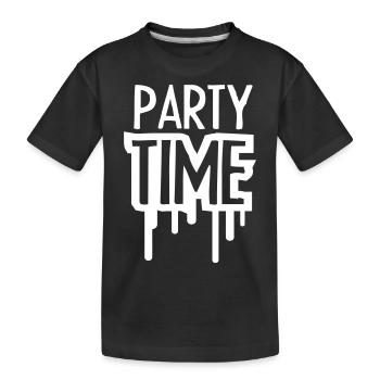 Logo de l’équipe Party Time Célébrez les amis de l’équipe - T-shirt bio Premium Enfant - noir - Devant
