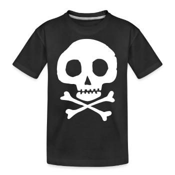Skull and bones - Kids' Premium Organic T-Shirt - black - Front