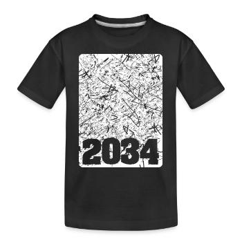 2034 - Kids' Premium Organic T-Shirt - black - Front