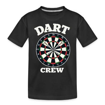 Darts Dart Crew Darter Dartmannschaft - Kinder Premium Bio T-Shirt - Schwarz - Vorne