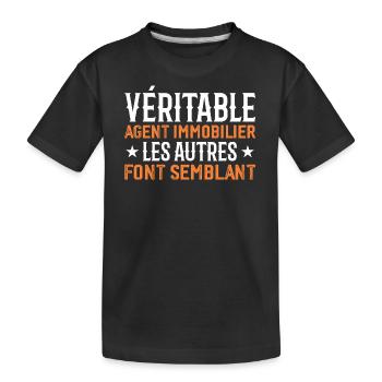 Immobilienmakler Geschenk Humor - Kinder Premium Bio T-Shirt - Schwarz - Vorne