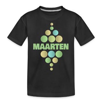 Vorname Maarten - Kinder Premium Bio T-Shirt - Schwarz - Vorne