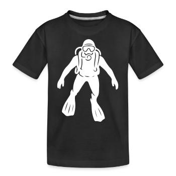 Apnée du plongeur - T-shirt bio Premium Enfant - noir - Devant