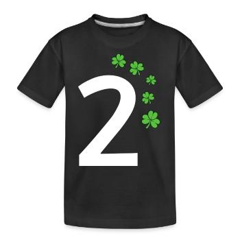 2 - Kinder Premium Bio T-Shirt - Schwarz - Vorne