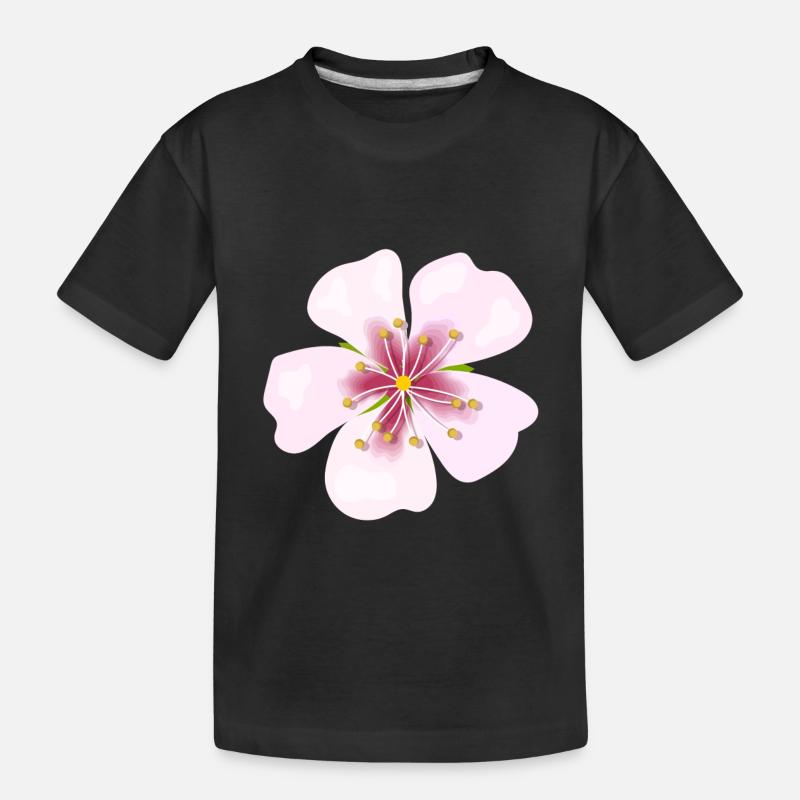 Blüte - Kinder Premium Bio T-Shirt - Schwarz