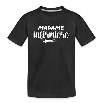 Madame l’infirmière - T-shirt bio Premium Enfant - noir - Devant