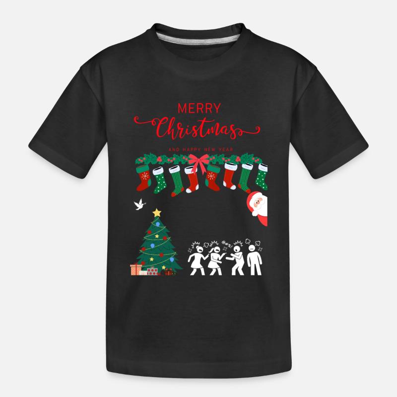 Joyeux Noël - T-shirt bio Premium Enfant - noir