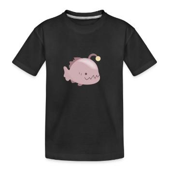Bioluminescent frogfish - Kids' Premium Organic T-Shirt - black - Front