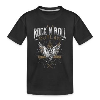 Rock & Roll Outlaw - Kids' Premium Organic T-Shirt - black - Front