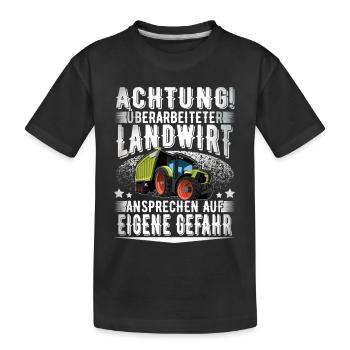 Landwirt - Kinder Premium Bio T-Shirt - Schwarz - Vorne