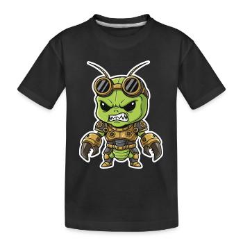 Extraterrestre Steampunk Guerrier Armure Laiton - T-shirt bio Premium Enfant - noir - Devant