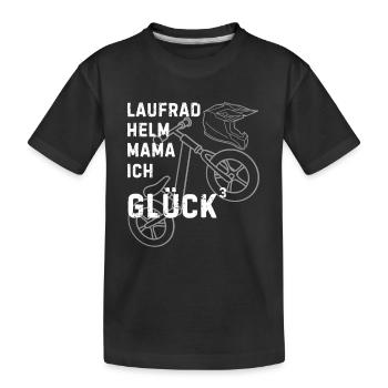 Laufrad Helm Mama Kinder Bike Humor - Kinder Premium Bio T-Shirt - Schwarz - Vorne