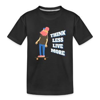 Pensez moins vivez plus - T-shirt bio Premium Enfant - noir - Devant