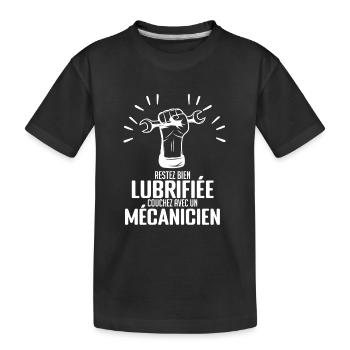 Mécanique Machines Réparation Véhicule Restez bien - T-shirt bio Premium Enfant - noir - Devant