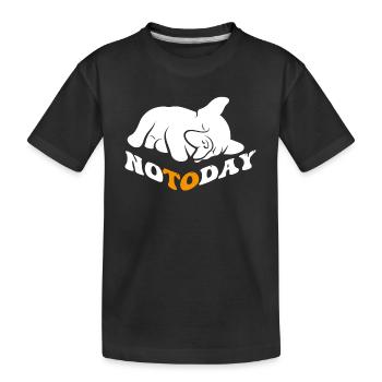 Bulldog pas aujourd’hui - T-shirt bio Premium Enfant - noir - Devant