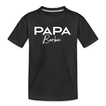 Bärtiger Vater - Kinder Premium Bio T-Shirt - Schwarz - Vorne
