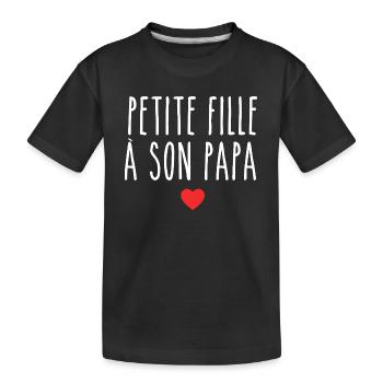 Daddy's Girl Design Zärtlicher und Komplize für Mädchen - Kinder Premium Bio T-Shirt - Schwarz - Vorne