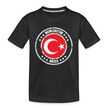 Memleketim DÜZCE - Kids' Premium Organic T-Shirt - black - Front