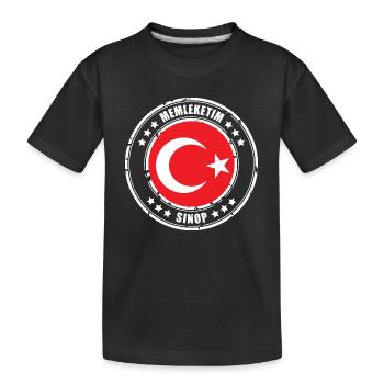 Memleketim SINOP - Kids' Premium Organic T-Shirt - black - Front